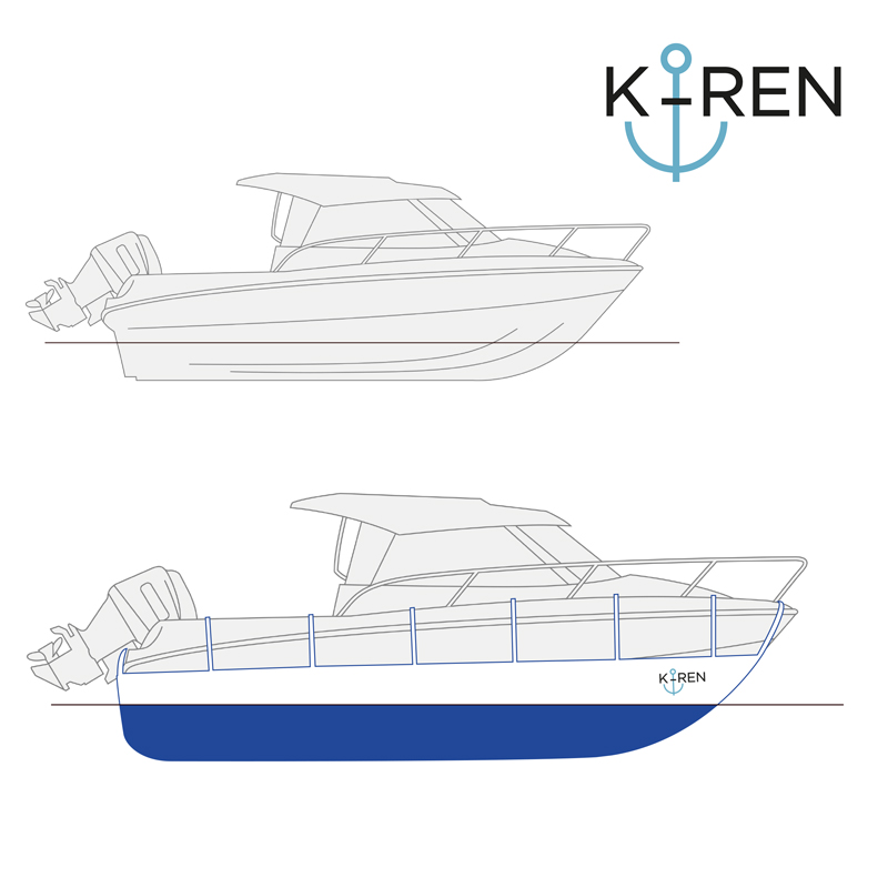Housse K-REN PROTECT - Coque rigide (18', Moteur hors-bord)